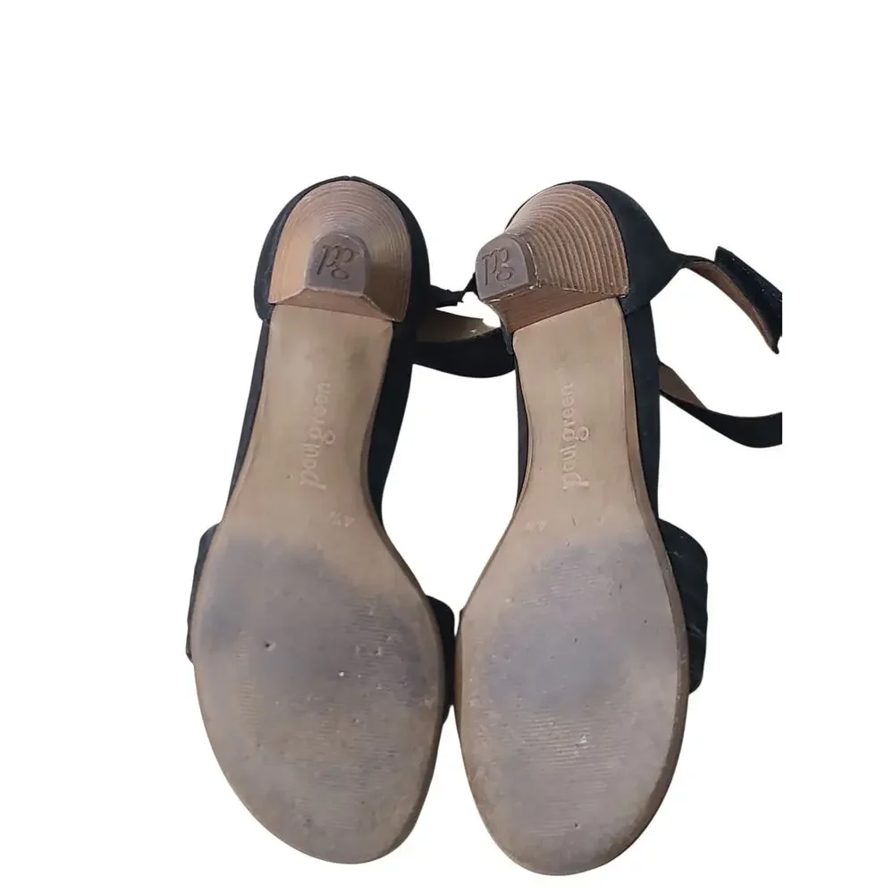 Paul Green Black Coco Leather Ankle Strap Sandal Size 4.5 UK (7 US) - Picture 5 of 6